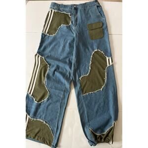 Lizette Collection LC Wide Leg Jeans/ Sweatpants Unisex L Adjustable Skater Y2K